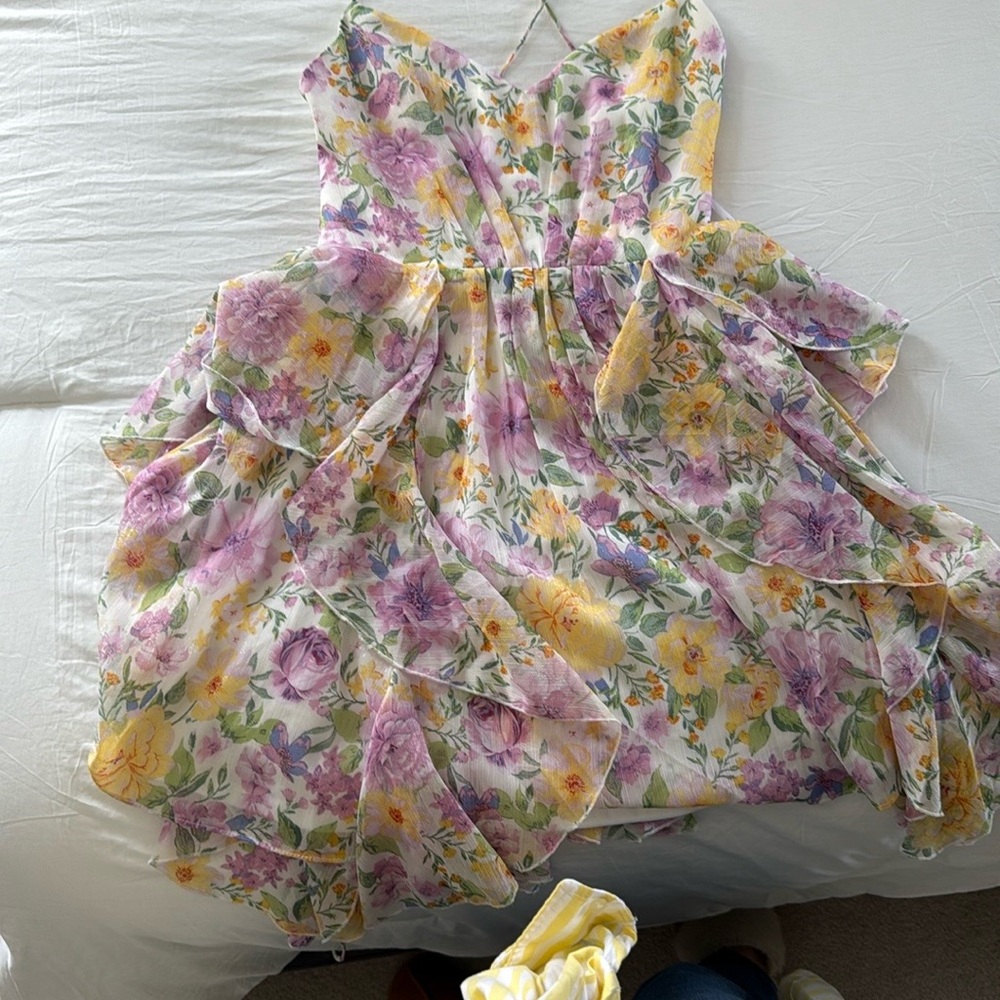 Lulu's Multicolor Floral Dress